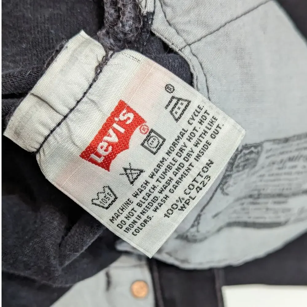 Vintage Levis 501 Jeans Y2K Mens 36 x 30 Black Charcoal Wash Guatemala VTG